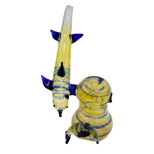 5" GERMAN BORO FUMED DOLPHIN DESIGN BUBBLER