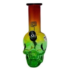 7" SKULL DESIGN MINI GLASS WATER PIPE