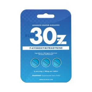 30Z 7-HYDROXY BLUE ADVANCED KRATOM ALKALOID 30MG PER TABLET 3CT/10PK