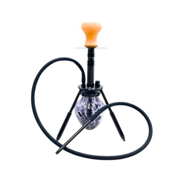 AADHI MODEL COZY 3 LEGGED ALUMINIUM SHAFT-HAND BLOWN GLASS (29.5'') HOOKAH KIT SET
