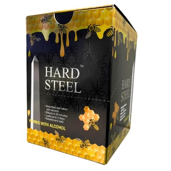 HARD STEEL MALE SEXUAL ENCHANCEMENT HONEY WORKS WITH ALCOHOL 12 TUBES PER BOX