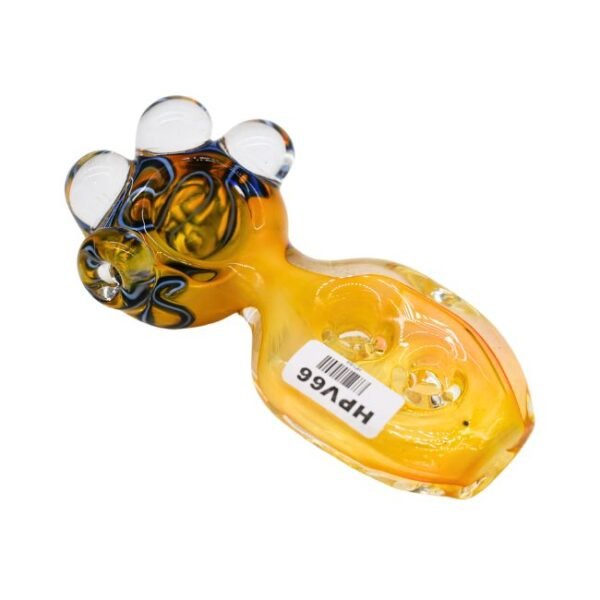 4'' DOUBLE DONUT MULTIPLE MARBLE HAND PIPE
