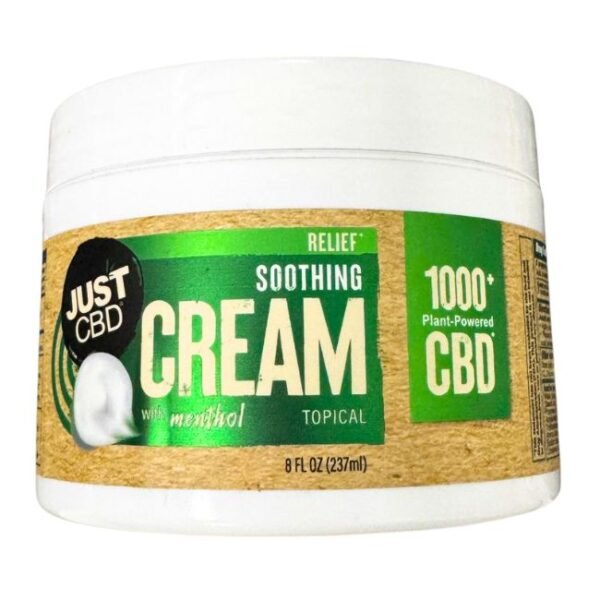 JUST CBD PAIN RELIEF CREAM SOOTHING MENTHOL (1000MG (8OZ 237ML))
