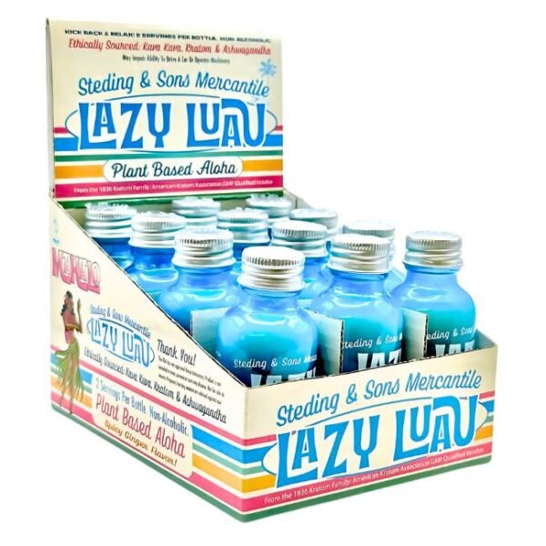 1836 LAZY LUAU KAVA KRATOM & ASHWAGANDHA EXTRACTION BLEND 1OZ (30ML) SHOT 12CT/ BOX