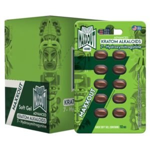 MAXX OUT 7-HYDROXY ADVANCED KRATOM ALKALOID 10MG PER SOFT GEL 10CT/10PK