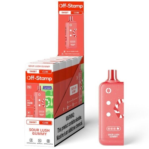 OFF STAMP SWEET CUBE BY LOST MARY 5% DISPOSABLE REFILL POD (90ML) 25K PUFFS 5CT/ BOX