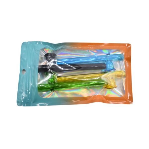 4" COLOR TUBE SCOOP HAND PIPE PACK OF 4