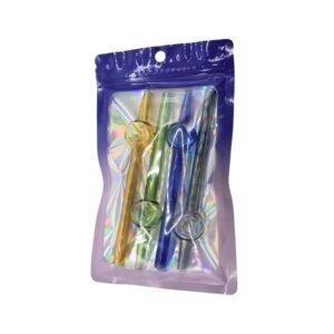 5" COLOR TUBE PIPE AND DABBER PACK OF 4