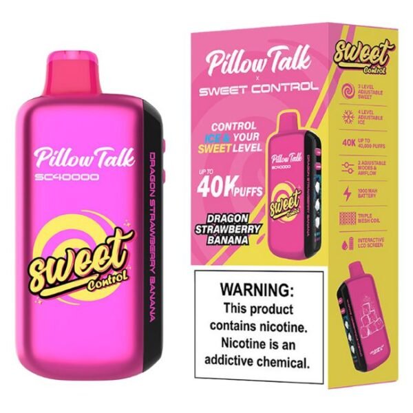 PILLOW TALK ICE & SWEET CONTROL 5% DISPOSABLE TEXAS COMPLIANT (100ML) 40K PUFFS 5CT/ BOX
