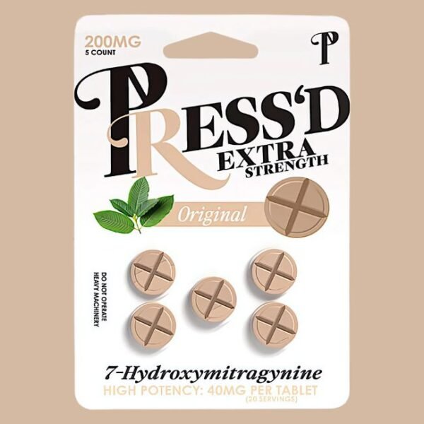 PRESSD 7-HYDROXYMITRAGYNINE EXTRA STRENGHT 40MG PER TABLET 5CT/10PK