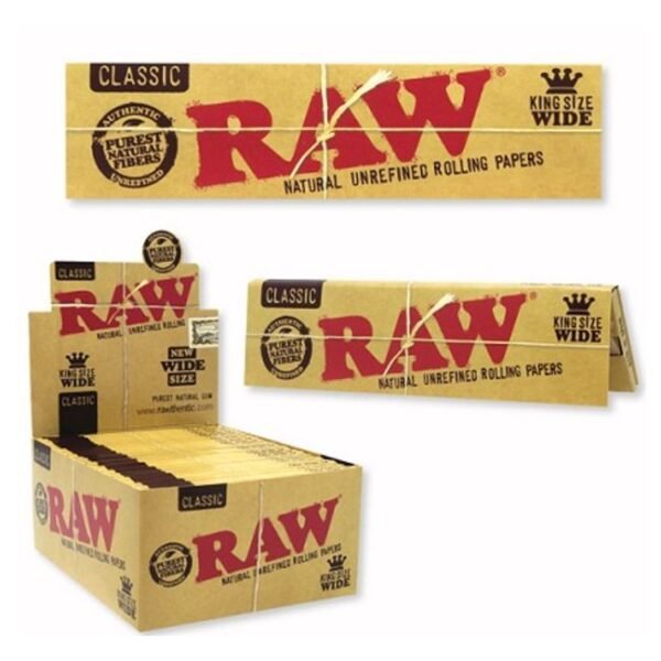 RAW CLASSIC KING SIZE WIDE PAPERS 50CT/ BOX