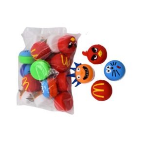 SILICONE ASSORTED CHARACTER DESIGN DAB 20PK JAR