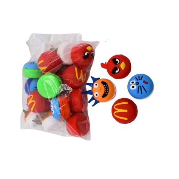 SILICONE ASSORTED CHARACTER DESIGN DAB 20PK JAR