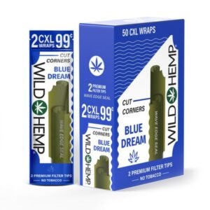 WILD HEMP CUT CORNERS XL 2 PREMIUM FILTER TIPS WRAPS 25CT/ BOX