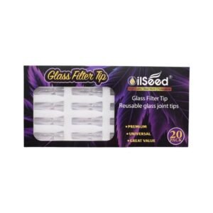 OILSEED GLASS FILTER TIP REUSABLE GLASS JOINT TIPS 20CT DISPLAY