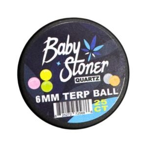BABY STONER 6MM QUARTZ TERP BALL 25CT/ JAR