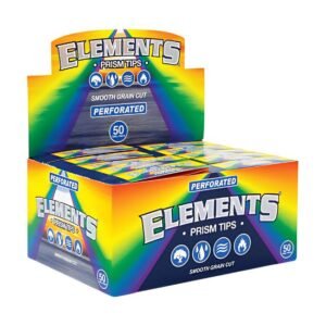 ELEMENTS SMOOTH GRAIN CUT PRISM PERFORATED TIPS 50CT/ BOX