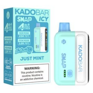 KADO BAR SNAP ICY-ICE CONTROL 5% DISPOSABLE (90ML) POW. MODE - 12K & NORM. MODE - 25K PUFFS 5CT/ BOX