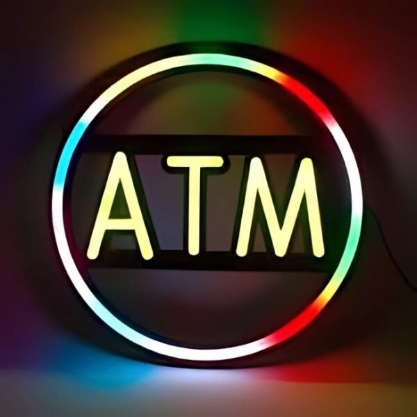 LED NEON SIGN ATM WITH REMOTE CONTROL (16X16'')