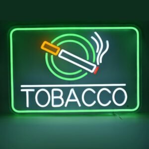 LED NEON SIGN WITH REMOTE CONTROL (27X17'') TOBACCO