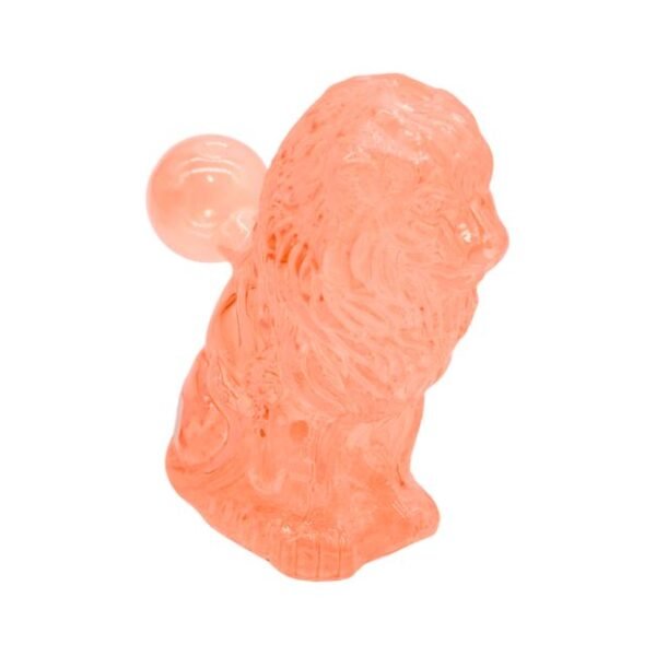 6" LION DESIGN COLORFUL GLASS TUBE