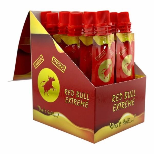 RED BULL EXTREME ''DONT QUIT'' MALE ENHANCEMENT SUPPLEMENT HONEY 12 TUBES PER BOX