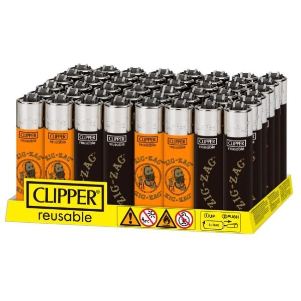 CLIPPER CLASSIC LARGE LIGHTERS (ZIG ZAG COLLECTION) 48CT/ DISPLAY