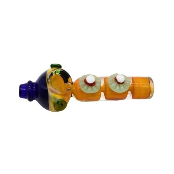 5'' GOLD FUME FLOWER LOCKET HAND PIPE