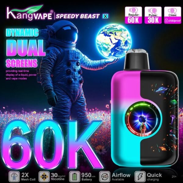 KANGVAPE SPEEDY BEAST X 3% DISPOSABLE (100ML) PULSE MODE - 30K & REG. MODE - 60K PUFFS 5CT/ BOX