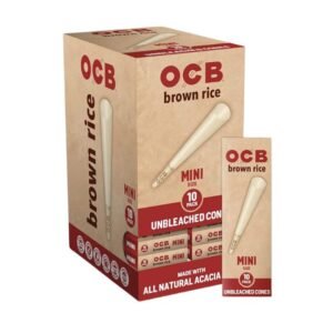 OCB BROWN RICE UNBLEACHED CONE 24CT/ BOX