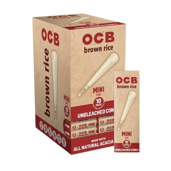 OCB BROWN RICE UNBLEACHED CONE 24CT/ BOX