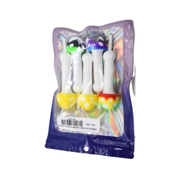 10MM SILICON CERAMIC MUSHROOM NECTOR COLLECTOR 5PK