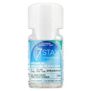 STAX 7-HYDROXY PREMIUM KRATOM ALKALOIDS 30MG PER TABLET 15CT/ JAR