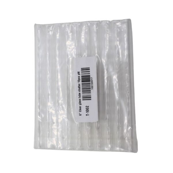6'' CLEAR GLASS TUBE 10CT