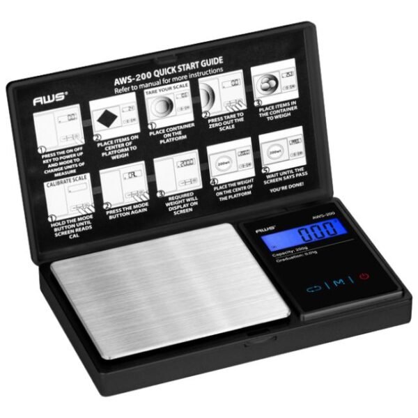 AWS 200 CAL MULTI FUNCTION SCALE WITH CALIBRATION WEIGHT (200G X 0.01G)