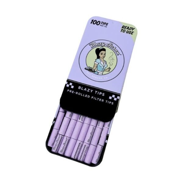 BLAZY SUSAN PRE ROLLED FILTER TIPS 100CT TIN 12CT/ BOX
