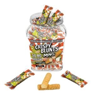 CRISPY BLUNTS MINI 50MG KRATOM BAKLAVA INFUSED EDIBLES 40CT JAR