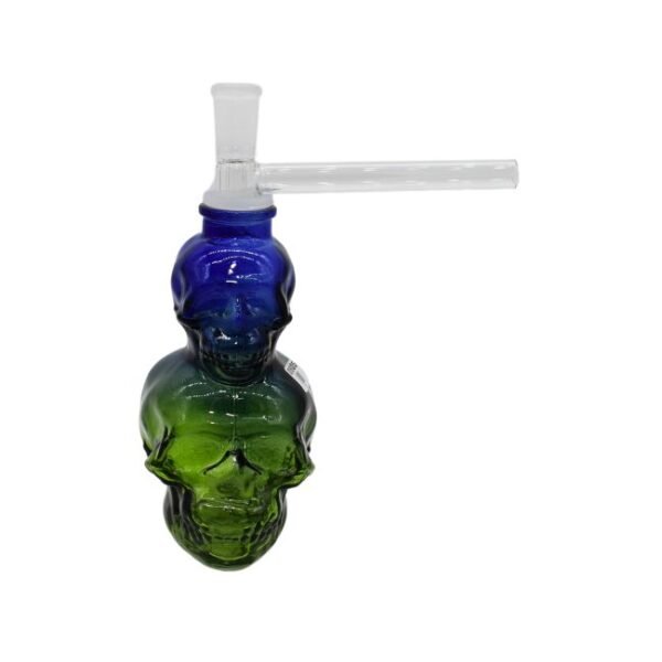 6'' DOUBLE SKULL GLASS TUBE