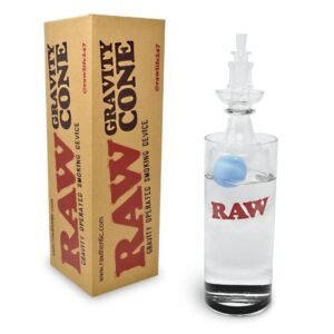 RAW GLASS GRAVITY OPERATED SMOKING DEVICE CONE