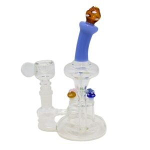 6.5" MUSHROOM KINGDOM RECYCLER GLASS WATER PIPE