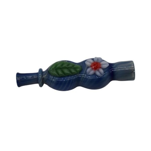 3.5'' FANCY COLOR TUBE FLOWER LEAF ART CHILLUM
