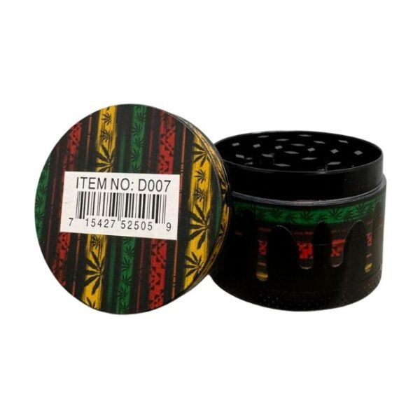 50MM 4PART RASTA LEAF PRINT GRINDER