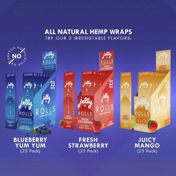 NOT YOUR BAKERY JELLY ROLLS NATURAL HEMP WRAPS 2PK 25CT/ BOX