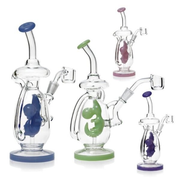 PHOENIXSTAR 8" RECYCLER OIL RIG DINOSAUR PERC DEIGN GLASS WATER PIPE