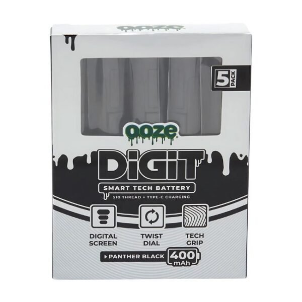 OOZE DIGIT SMART TECH 400mAH 510 THREAD BATTERY 5CT/ BOX
