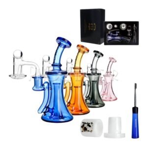 PHOENIX GLASS 7'' SMOKING SET 7PC OIL RIG RECYCLE WATER PIPE