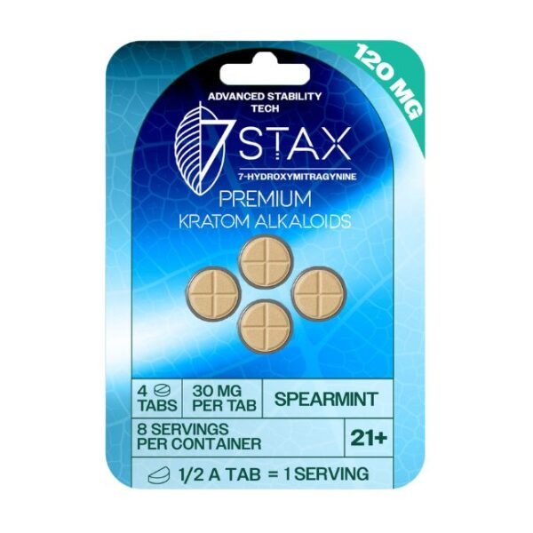 STAX 7-HYDROXY PREMIUM KRATOM ALKALOIDS 30MG PER TABLET 4CT/10PK