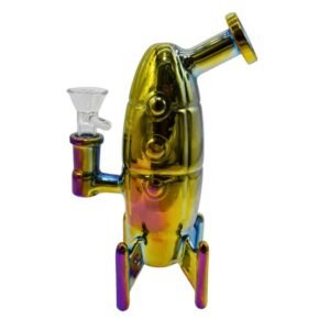 GLASS 7" ROCKET DESIGN WATER PIPE
