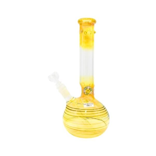 12" BUBBLE BOTTOM DESIGN FANCY GLASS WATER PIPE