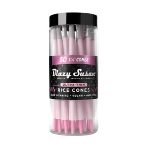 BLAZY SUSAN 1-1/4 SIZE ULTRA THIN RICE CONE 50CT JAR